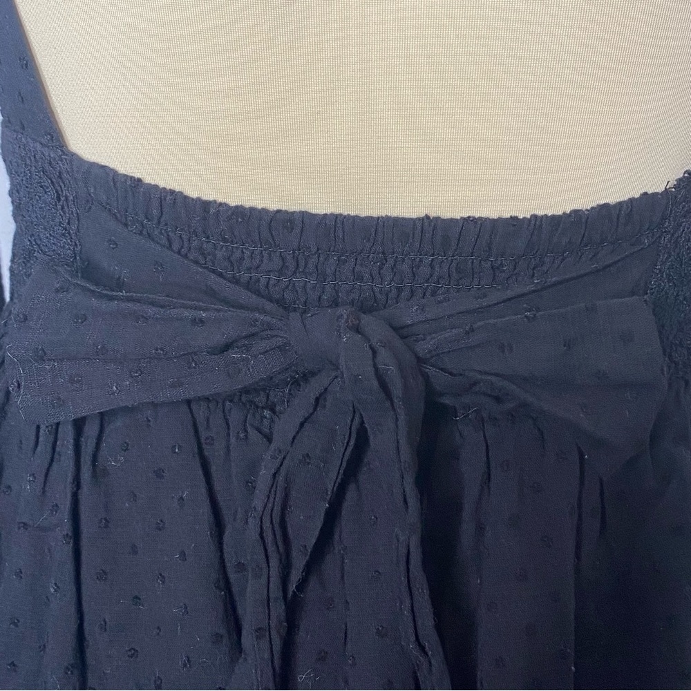 Free People Sugarpie Black Long Sleeve Boho Mini Dress - Picture 7 of 13